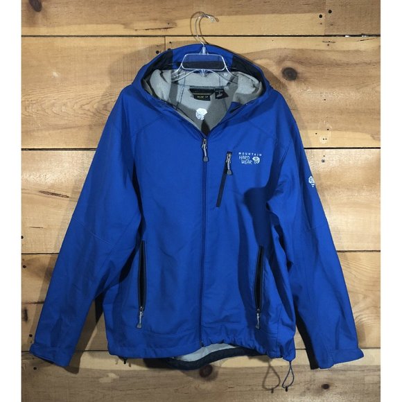 Mountain Hardwear Other - Mountain Hardwear Spinoza Softshell Hooded Jacket Mens Size XL Full Zip Blue EUC